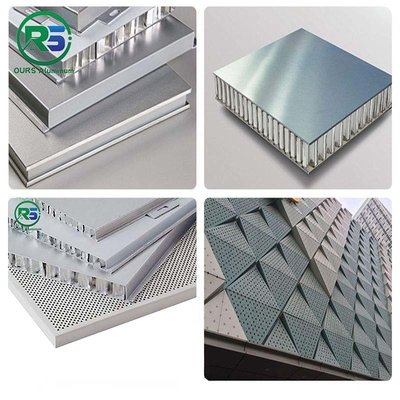 Building Exterior Wall 1.2mm Alloy Aluminum Honeycomb Core Panels Sheet RAL color Fireproof