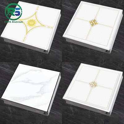 Home Interior Artistic Aluminum Ceiling Tiles Oxidation Suspended Embossed Metal Ceiling Tiles 25mm
