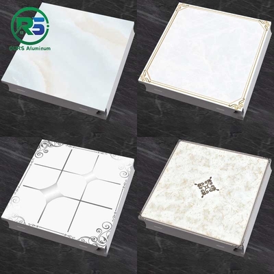 Home Interior Artistic Aluminum Ceiling Tiles Oxidation Suspended Embossed Metal Ceiling Tiles 25mm