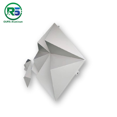White Shaped PVDF Art Deco Wall Panels Exterior Building Decoration