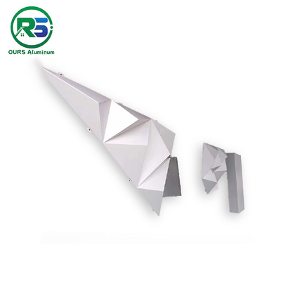 White Shaped PVDF Art Deco Wall Panels Exterior Building Decoration
