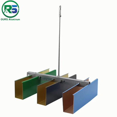 S Shaped Closed Aluminum Strip Ceiling Acoustic Suspended Ceiling Tiles Thickness 15MM