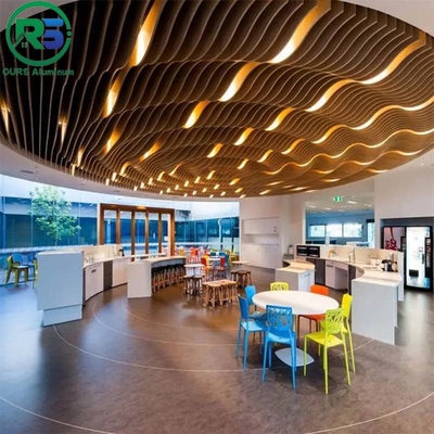 S Shaped Closed Aluminum Strip Ceiling Acoustic Suspended Ceiling Tiles Thickness 15MM