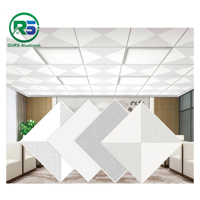 8mm Thickness Clip In Metal Ceiling Aluminum Wall Panels Architectural Suspended Fireproof
