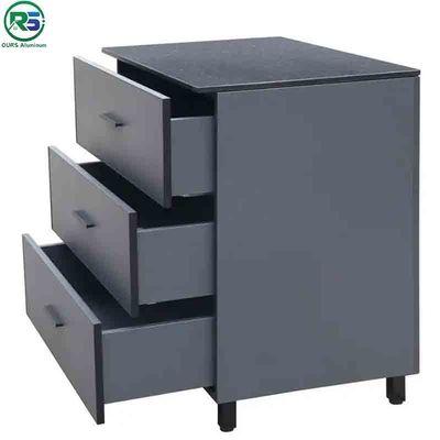 T-Shaped Carrier System Aluminum Cabinet for Interior Decoration With White And Golden