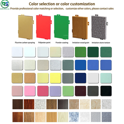 Fireproof Corrugated Aluminum Wall Panels Architectural Metal Ceiling Tiles Suspended 180MM