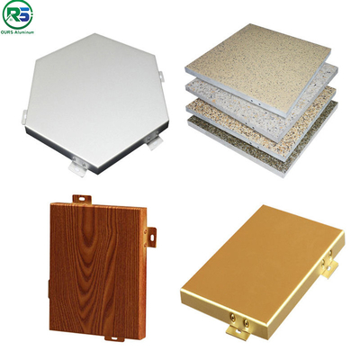8mm Thickness Clip In Metal Ceiling Aluminum Wall Panels Architectural Suspended Fireproof