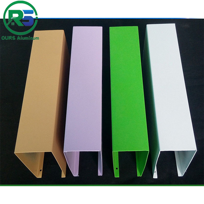 Square Tube Linear Suspended Metal Ceiling For Decoration Fireproof