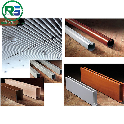 Square Tube Linear Suspended Metal Ceiling For Decoration Fireproof
