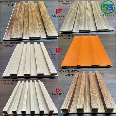Decorative Exterior Aluminum Sun Shade System Building Facade Pvdf Coating